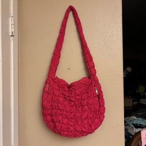 Pink Quilted Shoulder Bag